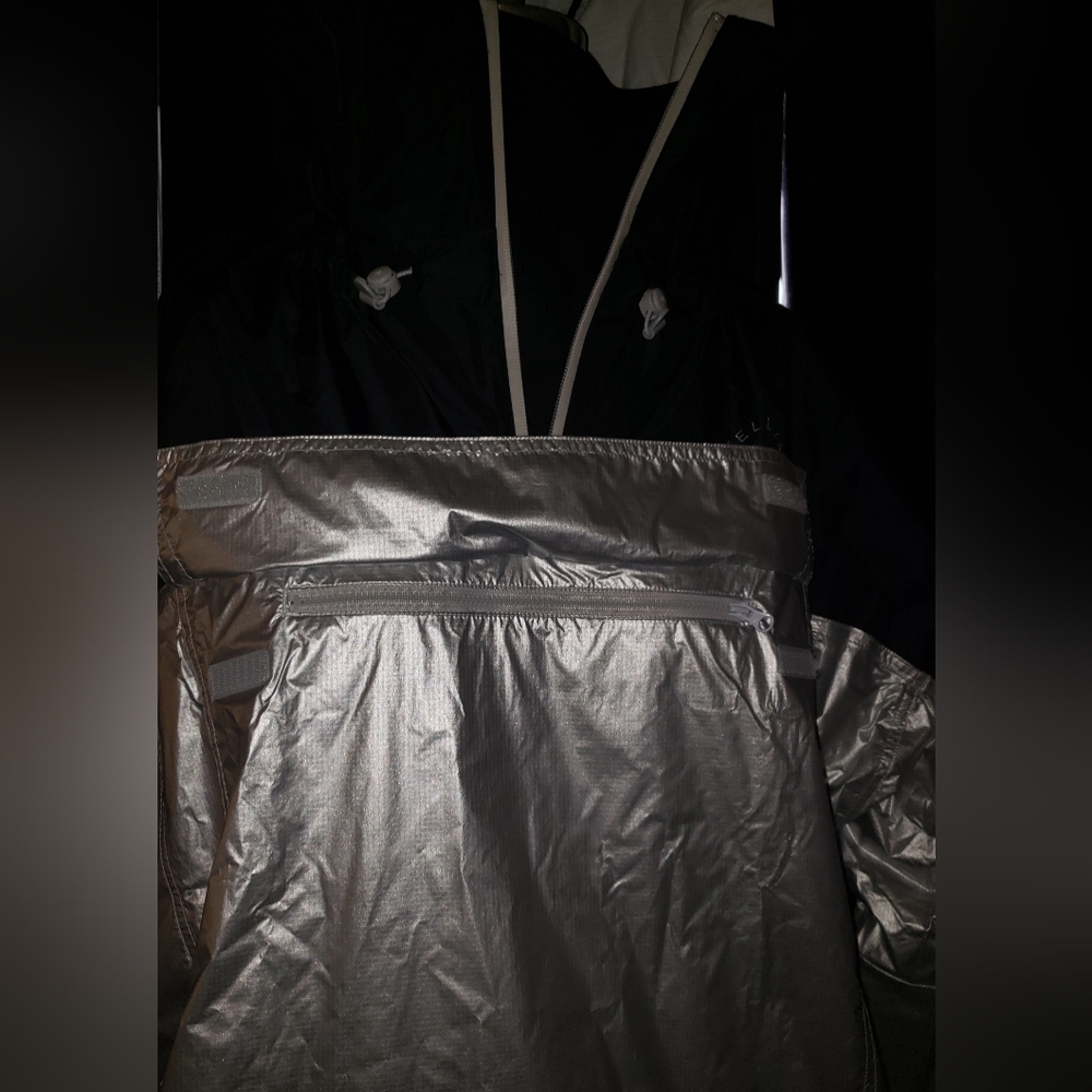 Adidas Stella McCartney black Silver windbreaker reflective Jacket - Picture 12 of 16